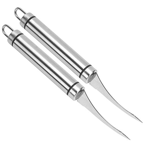 Hemoton 2pcs Stainless Steel Shrimp Line Shears Ergonomic Food Scissors for Effortless Prawn Peeling Kitchen Tool for Easy Seafood Preparation and Wear-resistant Design