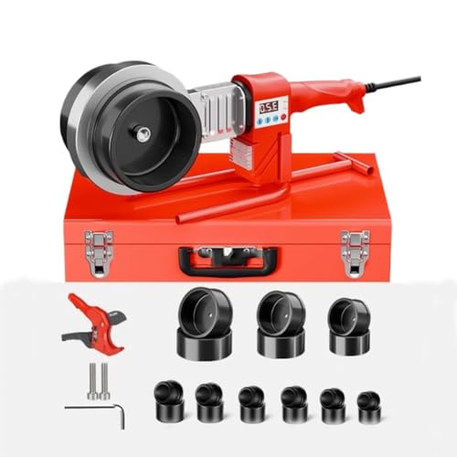 HYZHANHONG Machine à souder Les tuyaux d'eau en Plastique 3200W, Outil thermofusible numérique de contrôle de la température équipé de 9 têtes de Moule adaptées aux tuyaux PE PPR