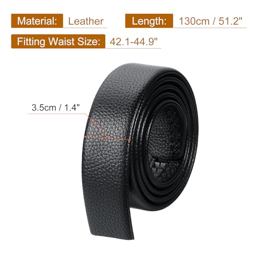 uxcell Men Leather Belt Strap without Buckle Head, Replacement Straps for Automatic Buckle Belts2