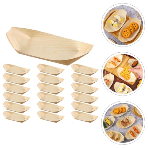 Platos desechables de madera para sushi 200 pzas miniatura 7