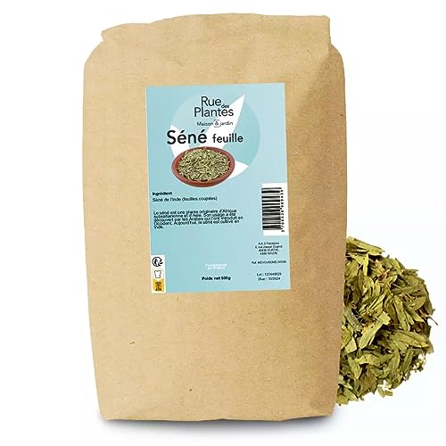 Hojas de Senna Coupée, Origen India - Laxante Natural - Favorece el Tránsito Intestinal y la Limpieza del Colón - Té de hierbas Desintoxicación | Acondicionado en Francia, RUE DES PLANTES (500,