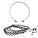 Honbay 6PCS Simple Fashionable Black Metal Wave Hair Hoop for Men, Women, Boys and Girls (C)