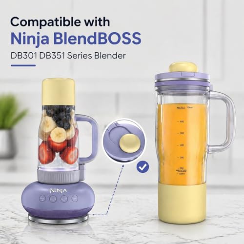 Image of 26oz Replacement Cup for Ninja BlendBOSS DB351 & DB301 Blender Lavender | Personal Smoothie Travel Tumbler Compatible with Blend BOSS Leakproof Lid & Detachable Straw, Dishwasher Safe for Daily Use