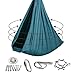 Indoor Hängematte, ultraleichte tragbare Schaukel Outdoor, geeignet für Schlafzimmer, Balkone, Innenhöfe oder Camping, komplett mit allem Zubehör(Dunkelgrün)