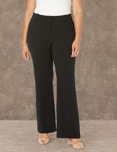 Rafaella Women's Plus Size Soft Crepe Modern Fit Bootcut Dress Pants3