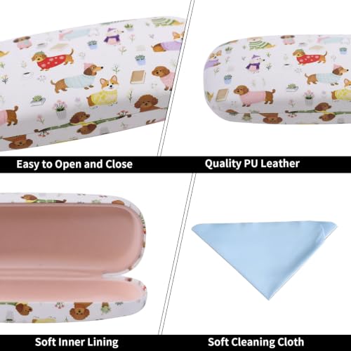 Image of PERFECTSIGHT Hard Shell Eyeglasses Case, Kawaii Protective Glasses Case for Kids, Cute Eyeglass Case for Women Men Girls