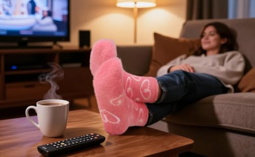 Image of SISOSOCK Cozy Womens Fuzzy Socks,Soft Push Wool Socks,Warm Gifts for Women