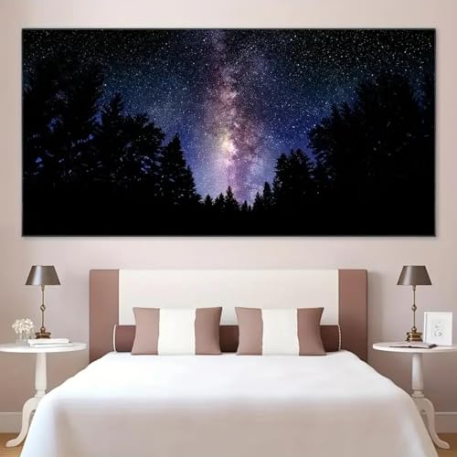 Affiche imprimée sur toile art moderne paysage de forêt 40x80 - 2