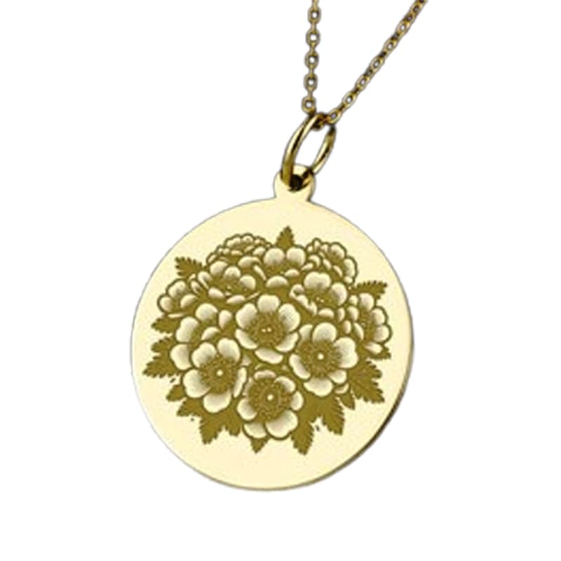 Collier fleur de naissance mai en argent, le cadeau d'anniversaire personnalisé idéal