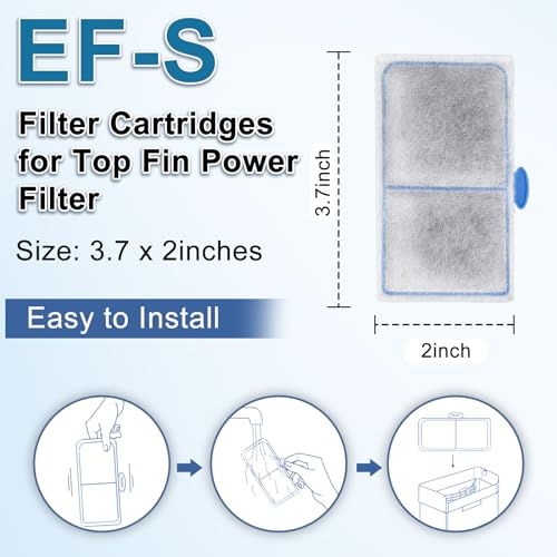 Image of driamor 6 Pack Filter Cartridges Compatible with EF-S Element and BF5 BETTAFLO Filter, Thickened Fish Tank Replacement Filters Cartridge with Zeolite