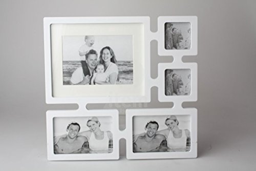 Dorte Hogar - Cornice multifoto in legno, bianca