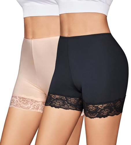 Avidlove Women's Under Shorts for Dresses Seamless Anti Chafe Underwear Smooth Boyshorts Lace Slip Shorts for Women