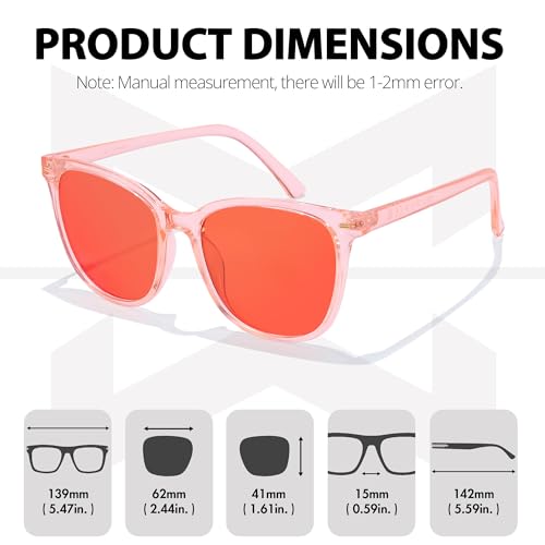 Image of Myiaur 99.9% Orange Blue Light Blocking Glasses for Women Blue Blocker Glasses for Gaming /Phone /Computer Reduce Eyestrain