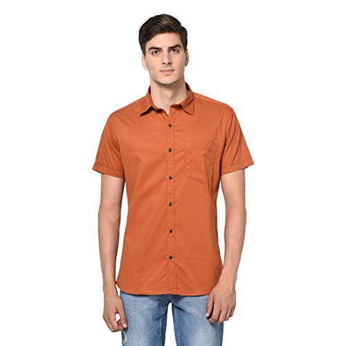 Image of Men Solid Slim Fit Shirt