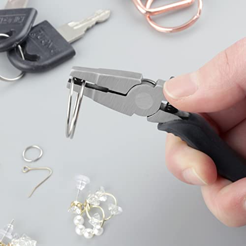LEONTOOL Mini Split Ring Pliers for Jewelry Making 4 Inches Ring Opening Pliers Split Ring Opener Tool Precision Jewelry Making Tools for Split Ring Key Chain Crafting Jump Ring Opener - Image 3