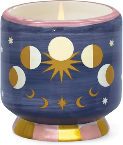 Paddywax Scented Candles Dopo Hand-Painted Ceramic Luxury Artisan Candle, 8-Ounce, Jasmine & Rose