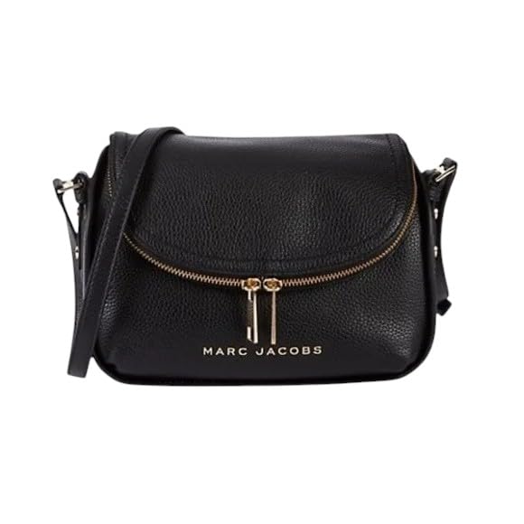 Marc Jacobs Bolsa tiracolo de couro The Groove Mini Messenger (preto), Preto, Mini
