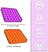 Push pop pop Bubble Sensory Fidget Toy,Autism Special Needs Stress Reliever Silicone Stress Reliever Toy,Squeeze Sensory Toy (Purple，Orange，Square)