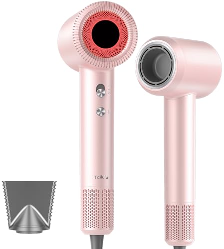 Image of Tailulu Hair Dryer, 160000 RPM High-Speed Ionic Blow Dryer | Professional Lightweight Quiet Compact Hair Dryer with Nozzle for Home, Salon, Travel
