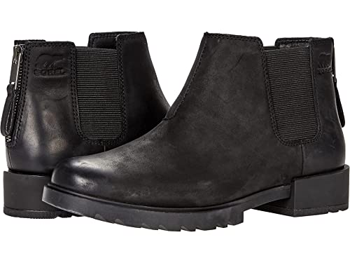 Sorel Emelie™ Ii Chelsea Heel Zip Black/Sea Salt 8 B (M) #TOP12