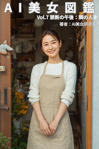AI美女図鑑 Vol.7 禁断の午後:隣の人妻: 未亡人/団地妻/エプロン/部屋着/高画質グラビア