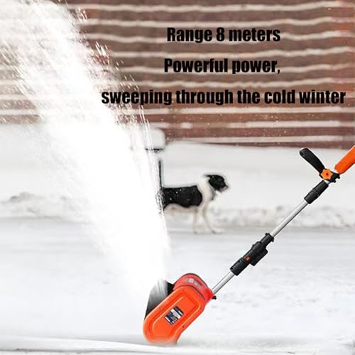 Spazzaneve elettrico, senza fili, con batteria e caricabatterie inclusi, con manico ausiliario per un facile utilizzo, ideale per una rapida rimozione della neve