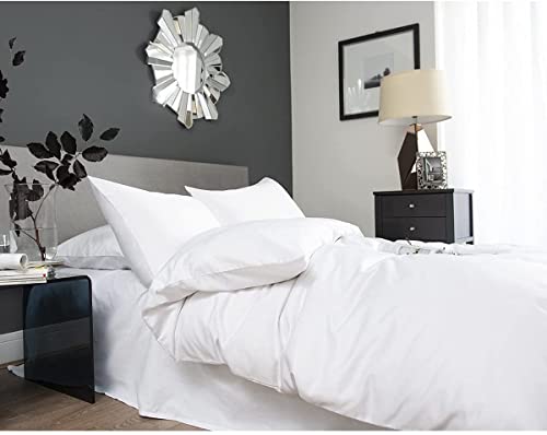 Drap-housse en coton percale blanc de qualité supérieure Elinor