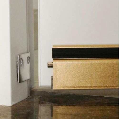 Burlete automático inferior de 50cm acabado dorado para un aislamiento acústico premium 2