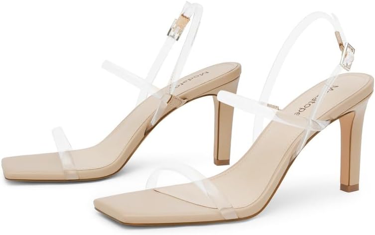 Modatope Womens Sandals Open Toe Strappy Sandals Ankle Strap High Heel Sandals for Women - Image 5