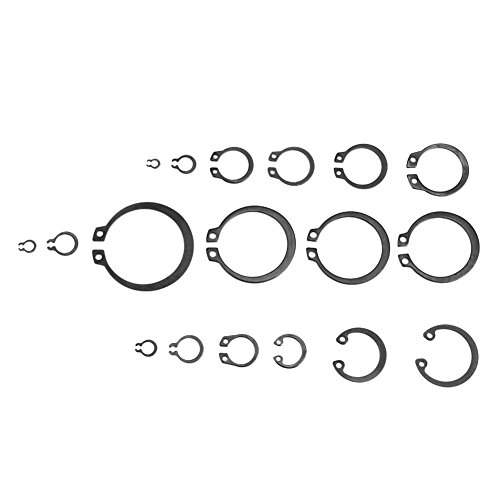 300Pcs 2-32Mm Snap Ring Kit, E-Clip Snap Circlip Kit External Retaining Ring Assortment Set #TOP5