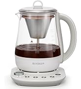 BUYDEEM K156 Tea Maker, Electric Kettle for Coffee and Tea Brewer, 6 Brew Strength Selection for ...