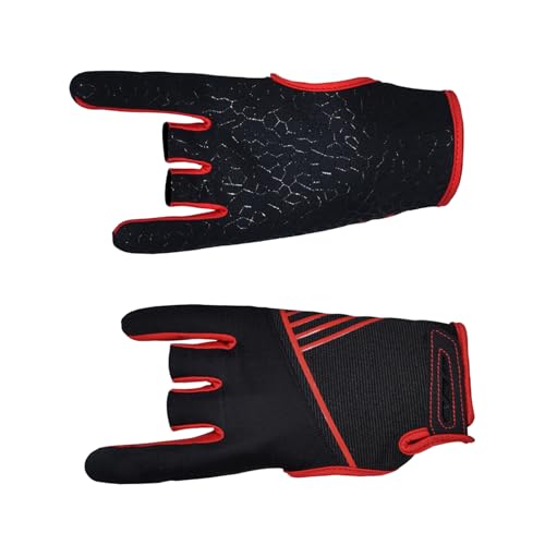 Moufles de sport en silicone antidérapant et respirant Healvian rouge