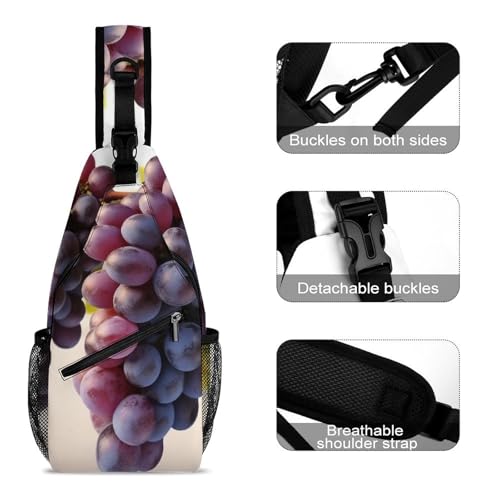 Morrales Desert Grapes Sling Bag para Hombre y Mujer miniatura 3