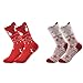 Coffret Cadeau Chaussettes Bonhomme De Neige De Noël Chaussettes Chaudes De Dessin Animé Jolies Chaussettes Montantes en Coton Automne Et Hiver Cadeaux du Nouvel (Color : 2pair)
