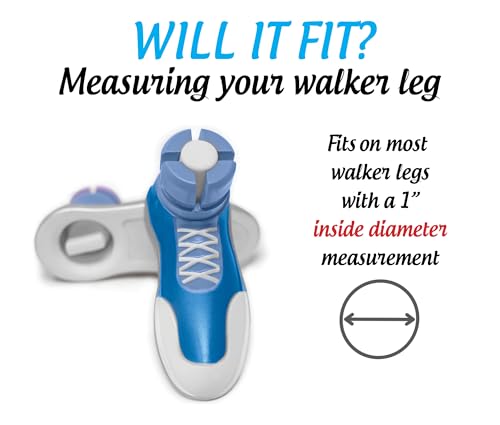 Sneaker Walker Glides for 1" Walker Tubes - Blue - 1 Pair