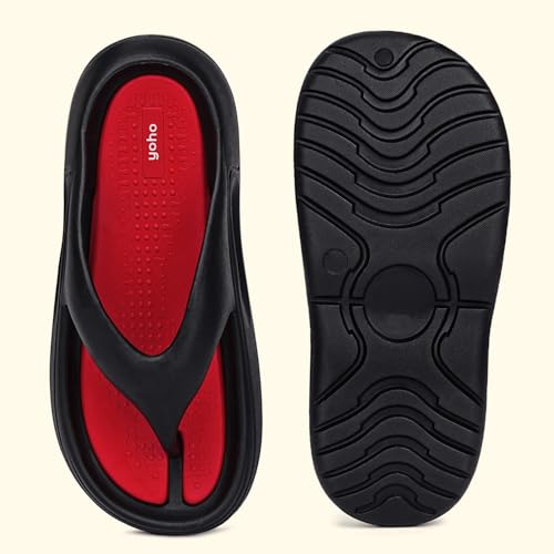 Image of YOHO Sponge Flip Flops for Men | Orthopedic Slippers & Mild Acupressure | Waterproof Monsoon Footwear | Dual Tone EVA Footbed