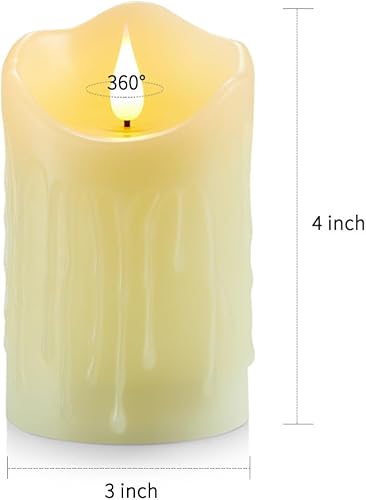 Miniatura 6 de Velas sin llama, velas parpadeantes con control remoto y temporizador, velas de pilar de cera real, velas LED eléctricas para el hogar, boda,