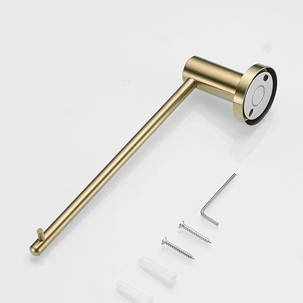 Toallero de Montaje en Pared Toallero para el Hogar Soporte de Anillo de Toalla de Baño Dorado Cepillado Acero Inoxidable 304 Accesorio de Baño Toallero/Towel Holder