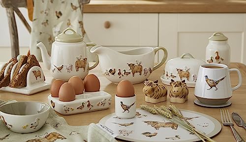 Cooksmart Buttercup Farm - Confezione da 2 portauovo, design britannico, per uova di tutte le dimensioni, design moderno
