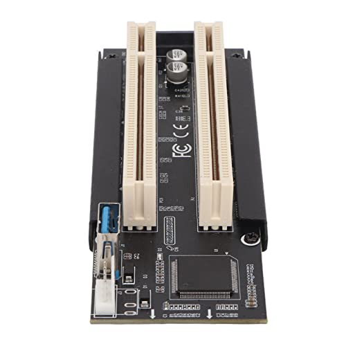 PCIe to Dual PCI Card, Expansion Adapter Hub, Plug and Play Blue LED Express Card for Computer, Desktop PC, Workstation miniatura 1
