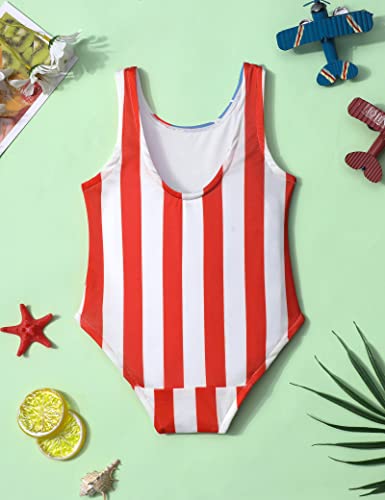 Image of KANGKANG Girls 4th Of July Swimsuit Girls Swimsuit Size 8 Girls Swimsuit Size 7 American Flag Bathing Suit One Piece Swimwear Independence Day Tankini Beachwear