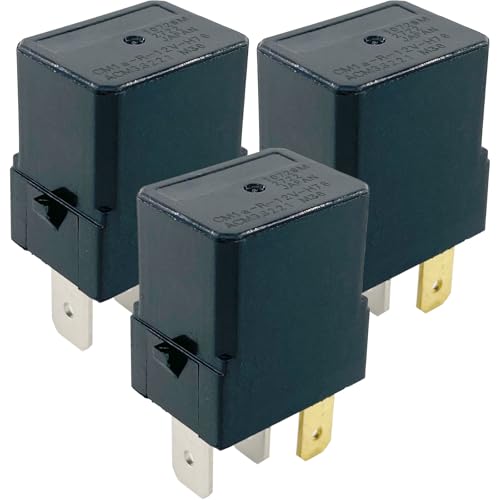 3-Pack CM1a-R-12V ACM33221 Relays - 40A 12VDC 4-Pin SPST Automotive Relay - Compatible for Some Nissan Vehicles - Fixes Fuel Pump Failures and P0230/P069E Errors