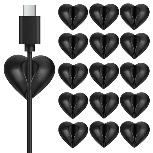 Clips de câbles adhésifs Lot de 16 supports de chargeur pour voiture et table