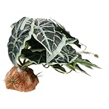 UTHCLO 爬虫類テラリウム用グリーン人工植物 隠れ家装飾 レプルボックス対応 ペット休息環境作成 簡単設置可能