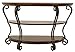 Signature Design by Ashley Nestor Traditional Hand-Finished Half Moon Sofa Table with 2 Fixed Shelves, Dark Brown