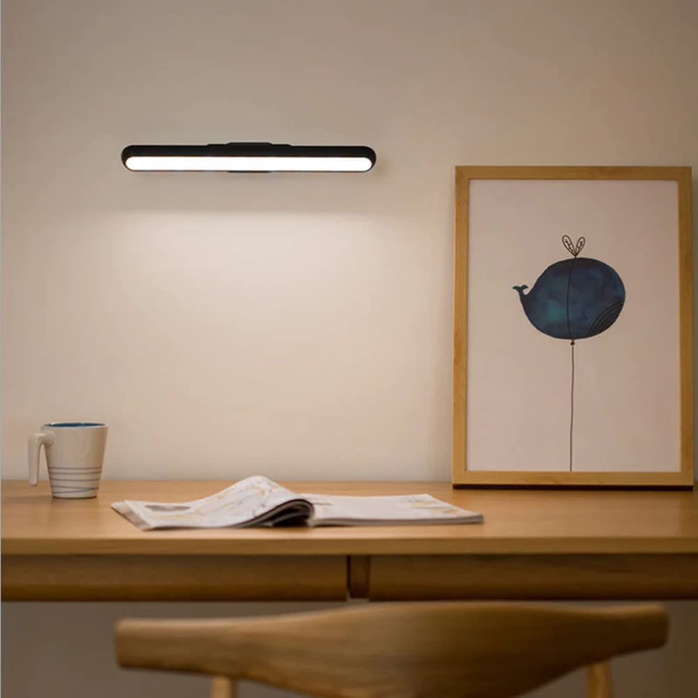 Magnetic Long Strip Reading Lamp, Dimmable Wireless Touch Bar Light, Rechargeable Magnetic Under Cabinet Strip Lights, Bedside Wall Lamp, Study Light for Reading, Cabinet, Home, Dorm, Wardrobe
