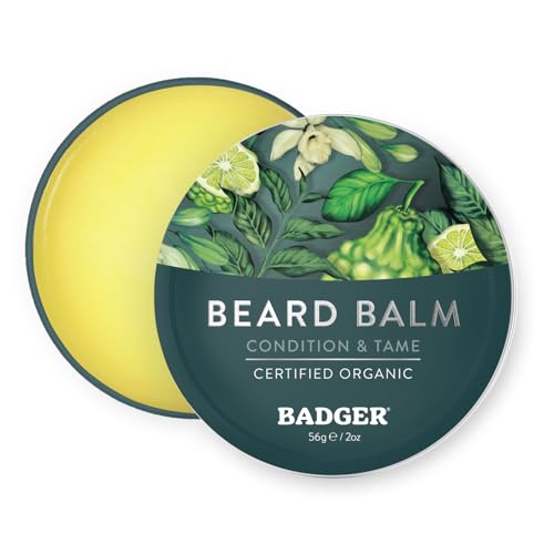 Badger Organic Beard Balm - Leave-In Conditioner, Styling & Moist...