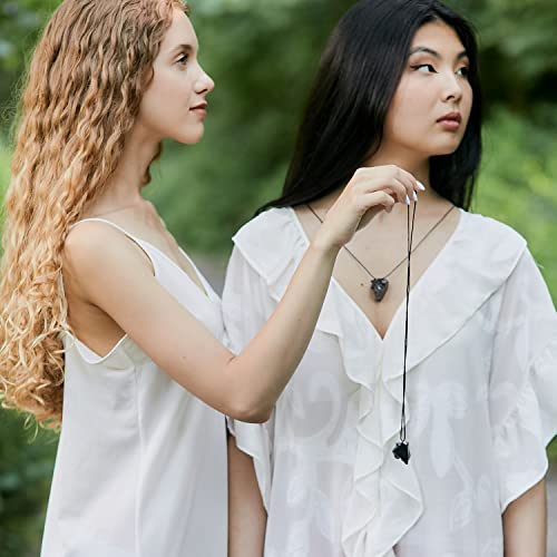 Karelian Heritage Elite Raw Shungite Stone Pendant 0.011-0.020 Lb | Minimalistic Black Crystal Noble Shungite Jewelry | Authentic Shungite Stone Necklace | Chakra Healing, Meditation, Grounding Pe24 #TOP4