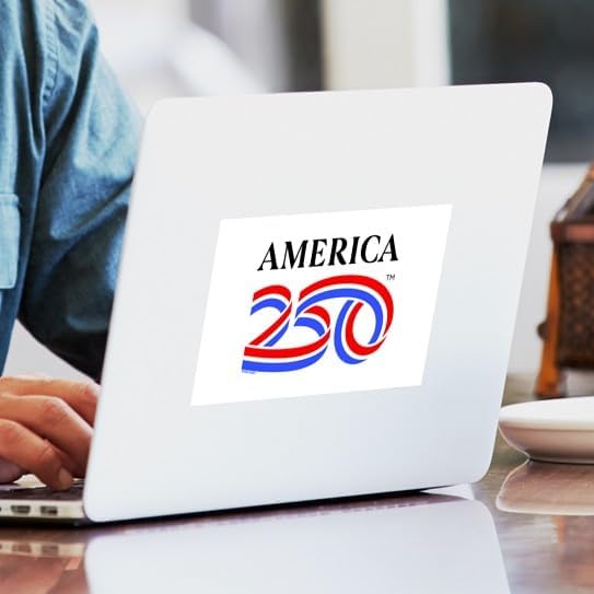 CafePress America250: Black Vertical Logo Rectangle Bumper Sticker Car Decal