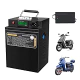 HJGHY 48v 17ah, Batería de fosfato de Hierro y Litio LiFePO4 para Motocicleta eléctrica (48 V, 60 V, 72 V, 15 Ah, 17 Ah, 20 Ah, 30 Ah, 40 Ah, 55 Ah) con Cargador.
